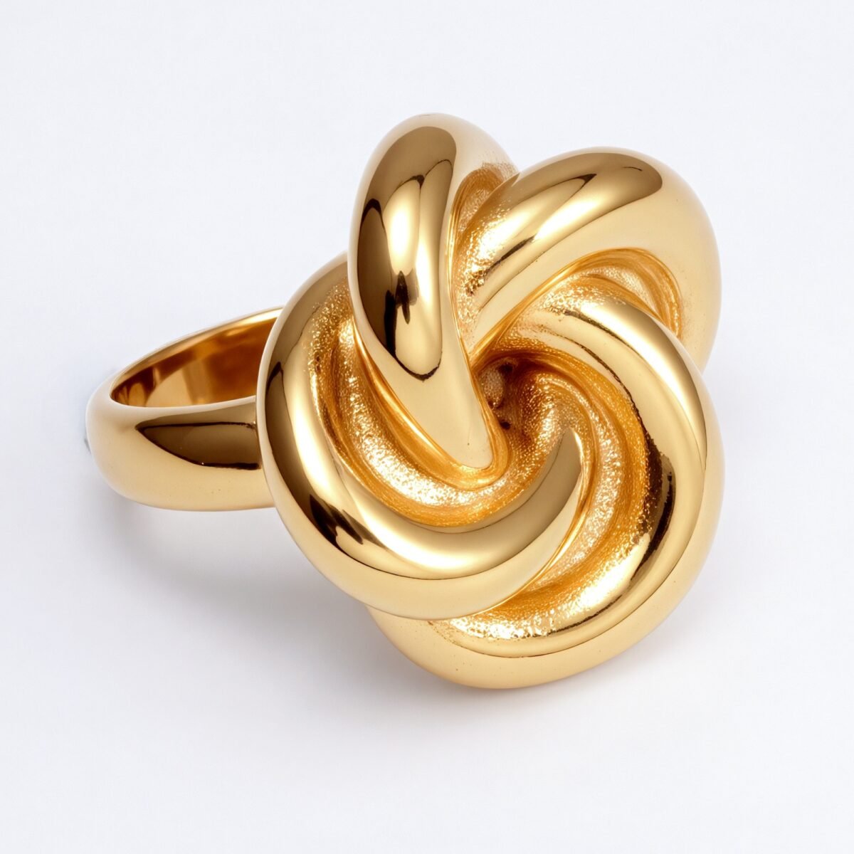 Fashionable Gold/Silver Knot Ring - Eye - Catching Accessory for Stylish Outfits | G004581 - Image 3
