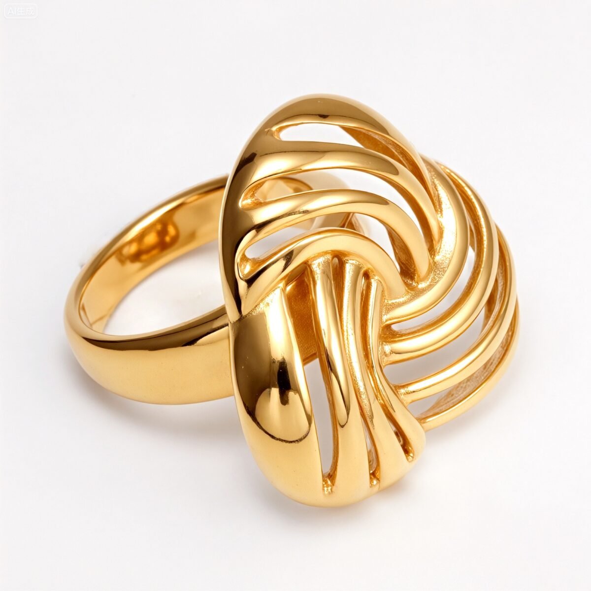 Metallic Texture Braided Knot Ring - Trendy and Versatile Unisex Accessory | G00344 - Image 4