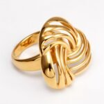 Metallic Texture Braided Knot Ring - Trendy and Versatile Unisex Accessory | G00344 - Image 4