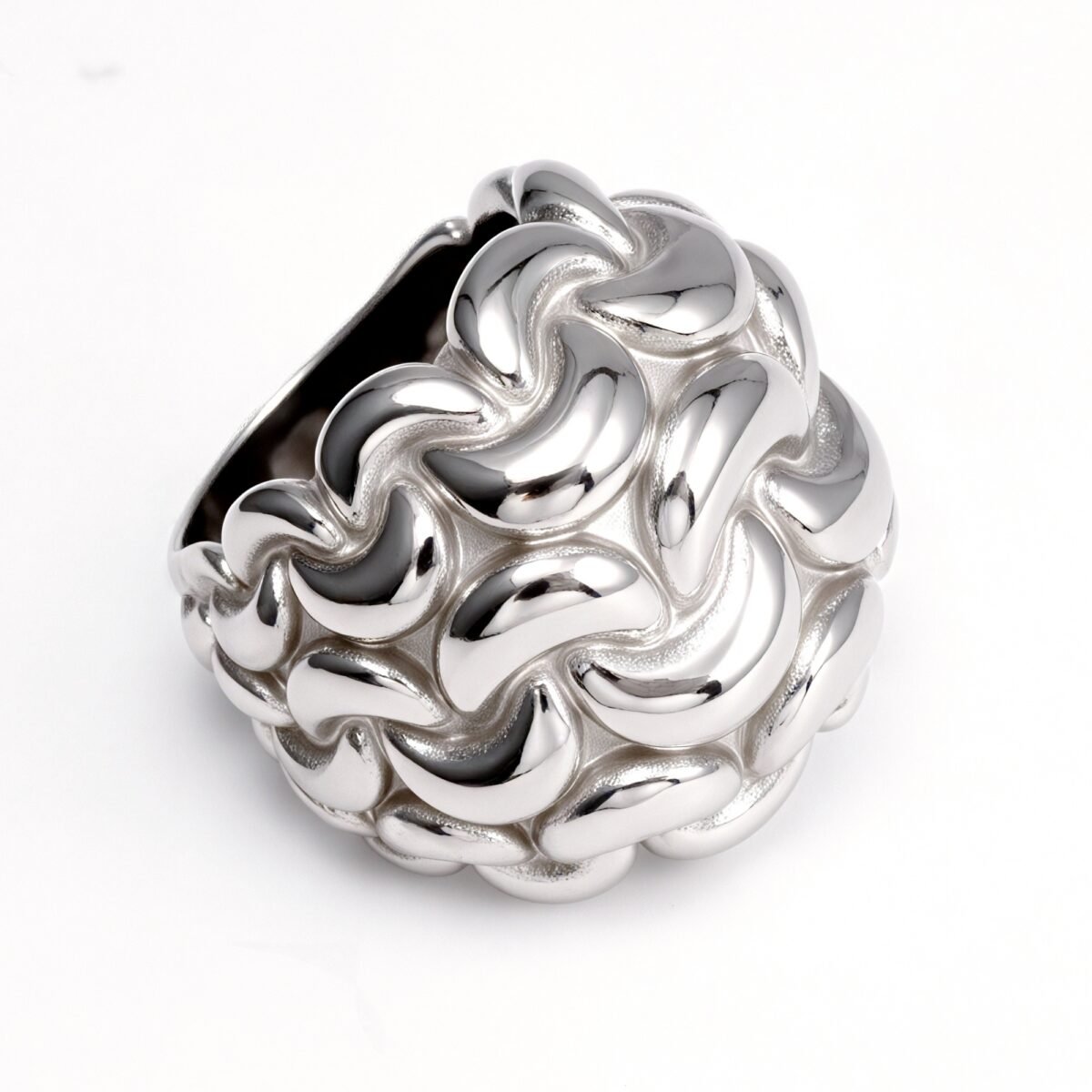 Metallic Texture Tightly Braided Ring - Trendy and Versatile Unisex Accessory | G003672 - Image 6