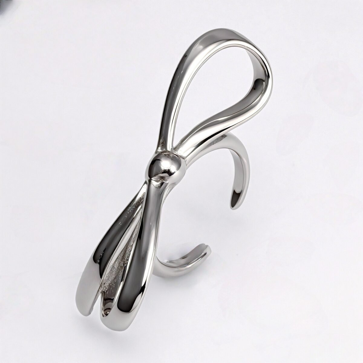 Gold/Silver Bow - Shaped Open Ring - Sweet and Stylish Jewelry | G004948 - Image 5