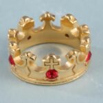 Vintage Cross Design Golden Crown Waterproof Ring丨LIUDZ-62 - Image 4