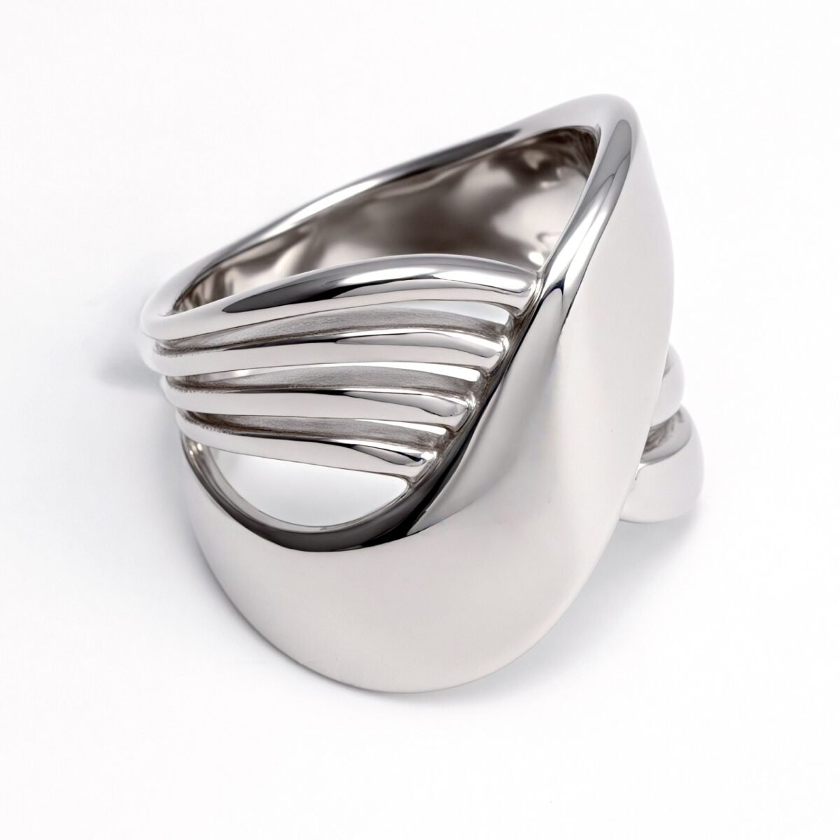 Gold/Silver Three - Dimensional Interlaced Ring - Stylish and Personalized Jewelry | ML0146 - Image 6
