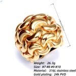 Metallic Texture Tightly Braided Ring - Trendy and Versatile Unisex Accessory | G003672 - Image 3