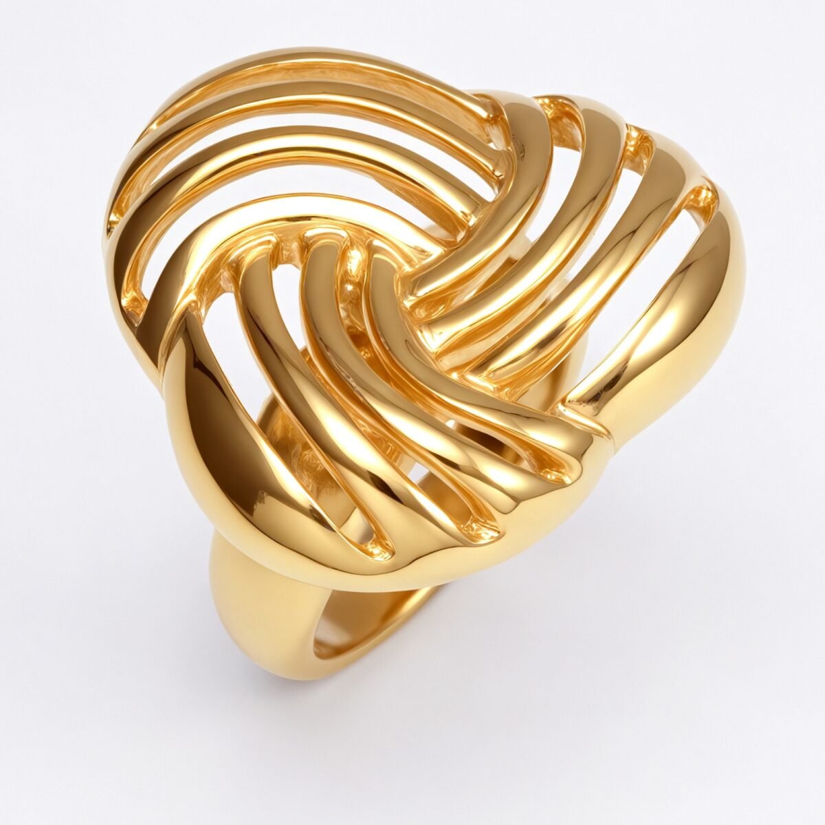 Metallic Texture Braided Knot Ring - Trendy and Versatile Unisex Accessory | G00344 - Image 2