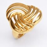 Metallic Texture Braided Knot Ring - Trendy and Versatile Unisex Accessory | G00344 - Image 2
