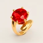 Luxury Style Colored Crystal Stainless Steel Women's Ring丨XHBL-1-HO - Image 2