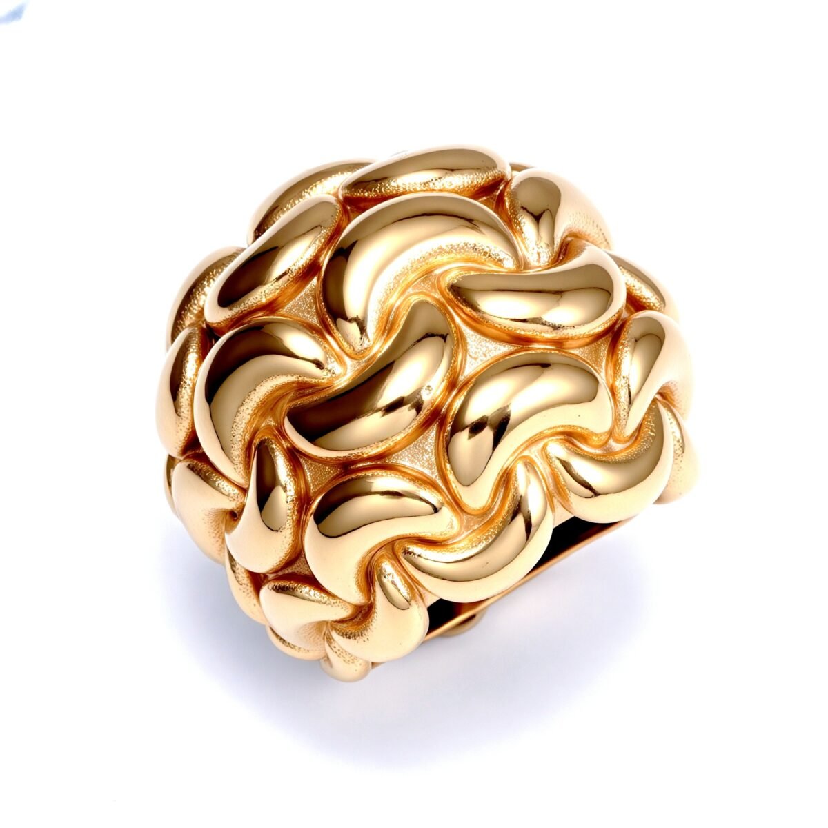 Metallic Texture Tightly Braided Ring - Trendy and Versatile Unisex Accessory | G003672 - Image 2