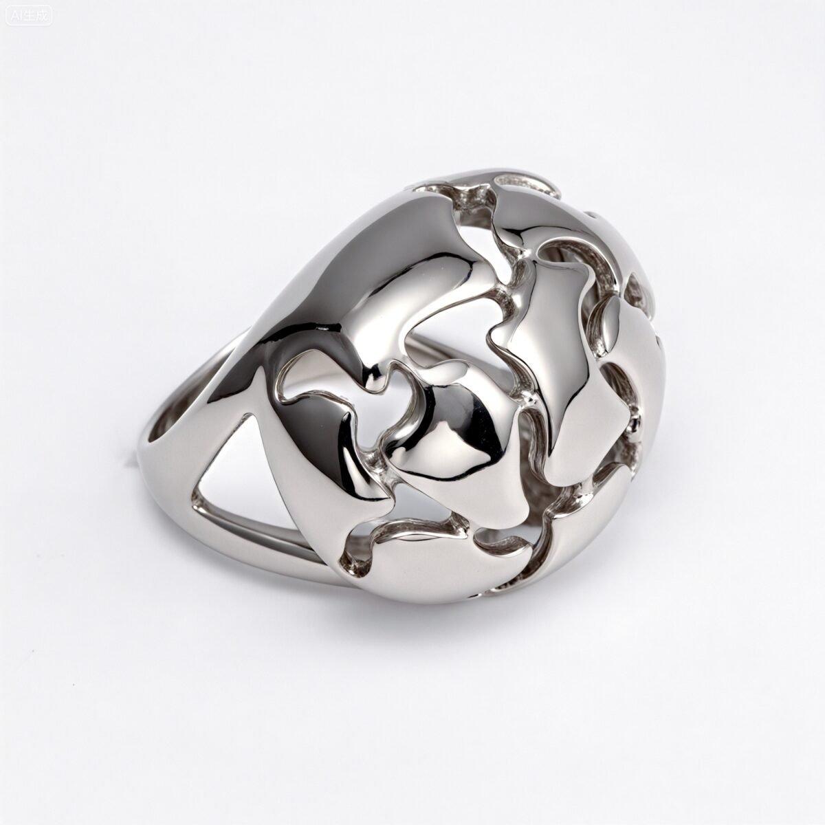 Metallic Texture Hollow - Out Ring - Trendy and Versatile Unisex Accessory | ML0123 - Image 7