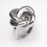 Fashionable Gold/Silver Knot Ring - Eye - Catching Accessory for Stylish Outfits | G004581 - Image 6
