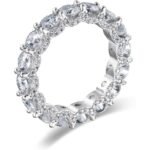 Oval Cubic Zirconia Love Ring | 5mm Stackable Rings for Women