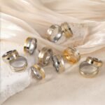 Premium Stainless Steel Couple Ring  | Classic Metal Wedding Bands