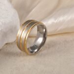 Premium Stainless Steel Couple Ring  | Classic Metal Wedding Bands - Image 11