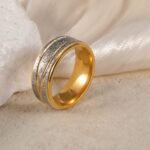 Premium Stainless Steel Couple Ring  | Classic Metal Wedding Bands - Image 4
