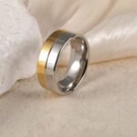 Premium Stainless Steel Couple Ring  | Classic Metal Wedding Bands - Image 7