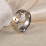 Premium Stainless Steel Couple Ring  | Classic Metal Wedding Bands - Image 8
