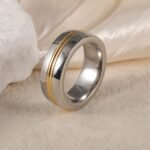 Premium Stainless Steel Couple Ring  | Classic Metal Wedding Bands - Image 9