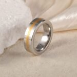 Premium Stainless Steel Couple Ring  | Classic Metal Wedding Bands - Image 3
