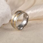 Premium Stainless Steel Couple Ring  | Classic Metal Wedding Bands - Image 6