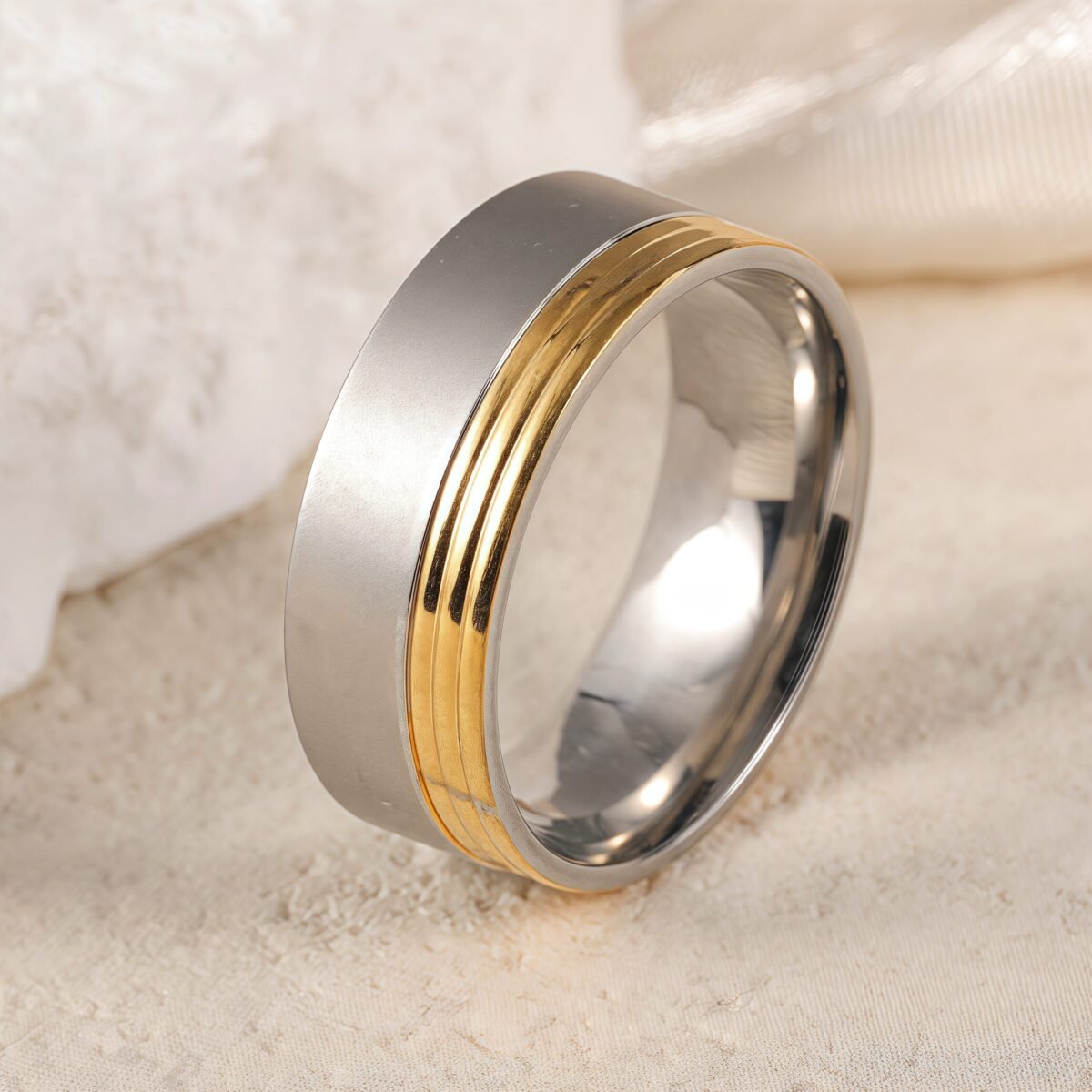 Exquisite Stainless Steel Couple Ring  | Stylish Men's & Women's Wedding Bands - Image 8
