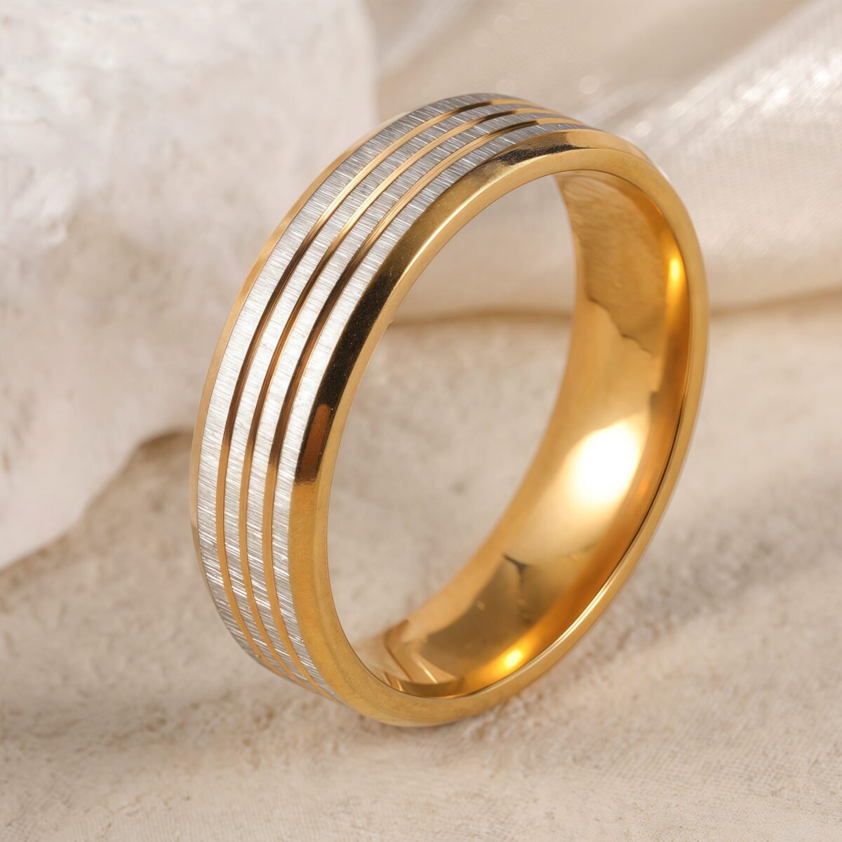Exquisite Stainless Steel Couple Ring  | Stylish Men's & Women's Wedding Bands - Image 3