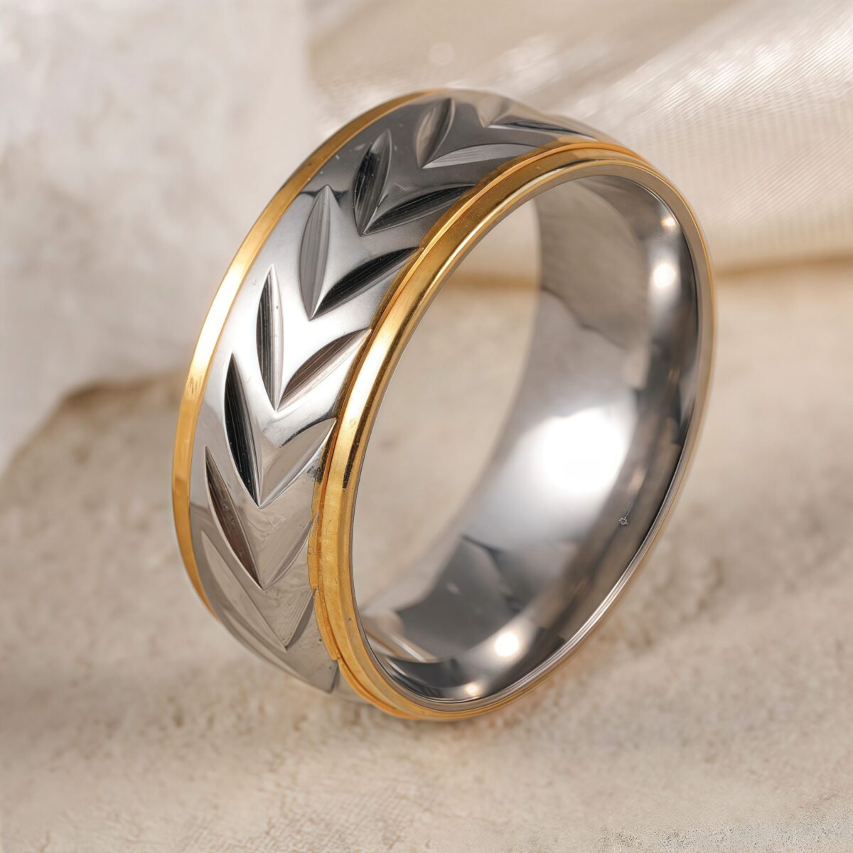 Exquisite Stainless Steel Couple Ring  | Stylish Men's & Women's Wedding Bands - Image 10