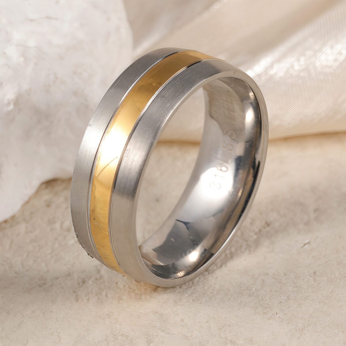 Exquisite Stainless Steel Couple Ring  | Stylish Men's & Women's Wedding Bands - Image 5