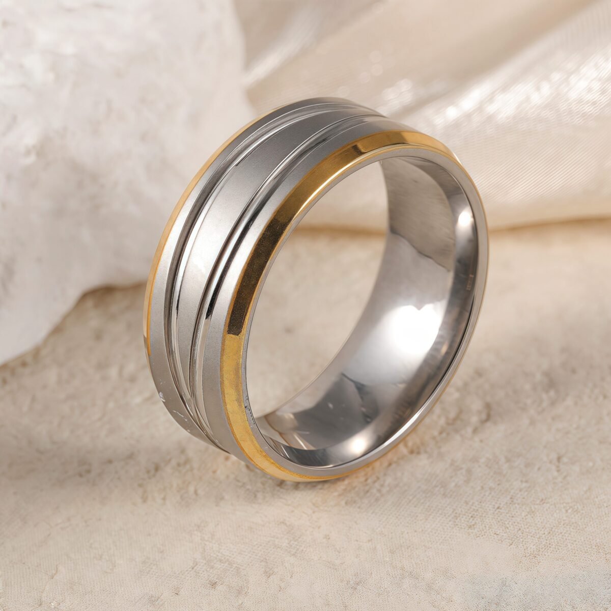 Exquisite Stainless Steel Couple Ring  | Stylish Men's & Women's Wedding Bands - Image 2