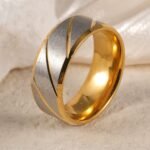 Exquisite Stainless Steel Couple Ring  | Stylish Men's & Women's Wedding Bands - Image 4