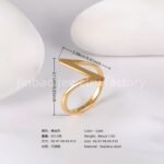 Luxu24K Gold PVD Stainless Steel Titanium Unique Multi-Designs Women's Ring - Image 9
