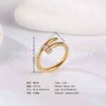 24K Gold PVD Stainless Steel Titanium Elegant Pearl Women's Ring - Image 6
