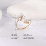 24K Gold PVD Stainless Steel Titanium Elegant Pearl Women's Ring - Image 4