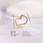 24K Gold PVD Stainless Steel Titanium Minimalist Women's Ring - Image 6