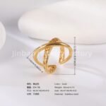 24K Gold PVD Stainless Steel Titanium Minimalist Women's Ring - Image 5