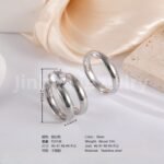 3 pc His & Her Wedding Ring Set Hypoallergenic 24k Gold, Cubic Zirconia, Size 6-10 - Image 6