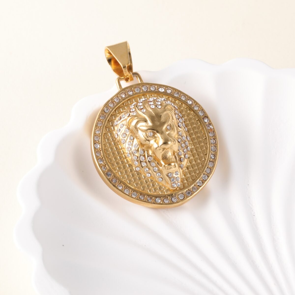 24K gold-plated stainless steel pendant, non-allergenic and non-fading - Image 5
