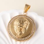 24K gold-plated stainless steel pendant, non-allergenic and non-fading - Image 5