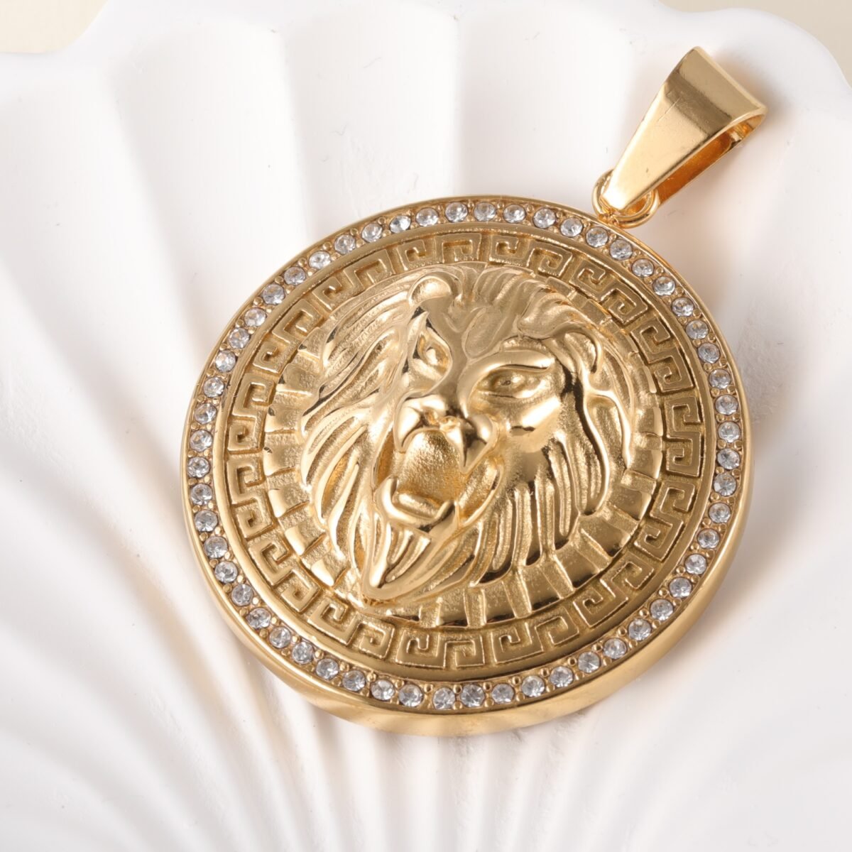 24K gold-plated stainless steel pendant, non-allergenic and non-fading - Image 3