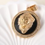 24K gold-plated stainless steel pendant, non-allergenic and non-fading - Image 2