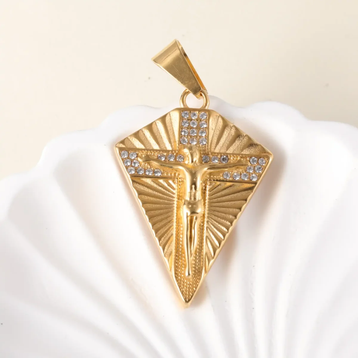 24K gold-plated stainless steel pendant, non-allergenic and non-fading Series One - Image 7