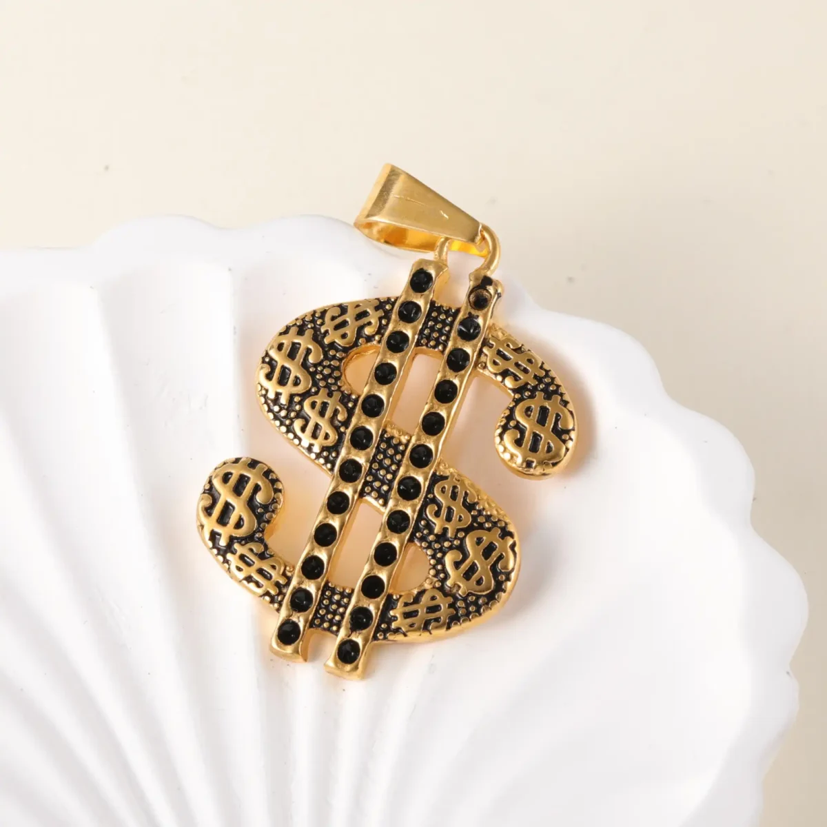 24K gold-plated stainless steel pendant, non-allergenic and non-fading Series One - Image 8