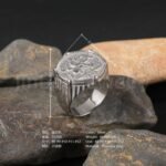 24K Gold PVD Stainless Steel Titanium Antique Coin Men's Ring - Image 10