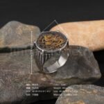 24K Gold PVD Stainless Steel Titanium Antique Coin Men's Ring - Image 8