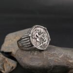 24K Gold PVD Stainless Steel Titanium Antique Coin Men's Ring - Image 11