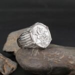 24K Gold PVD Stainless Steel Titanium Antique Coin Men's Ring - Image 9