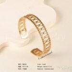 Classic Chain Design 24K Gold PVD Stainless Steel Titanium Women's Bangle - Image 6