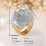 24K Gold PVD Stainless Steel Titanium Fashionable Multi-Color Gem Women's Ring丨K002622 - Image 4