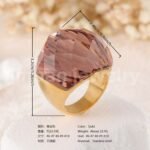 24K Gold PVD Stainless Steel Titanium Fashionable Multi-Color Gem Women's Ring丨K002622 - Image 6