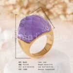 24K Gold PVD Stainless Steel Titanium Fashionable Multi-Color Gem Women's Ring丨K002622 - Image 7
