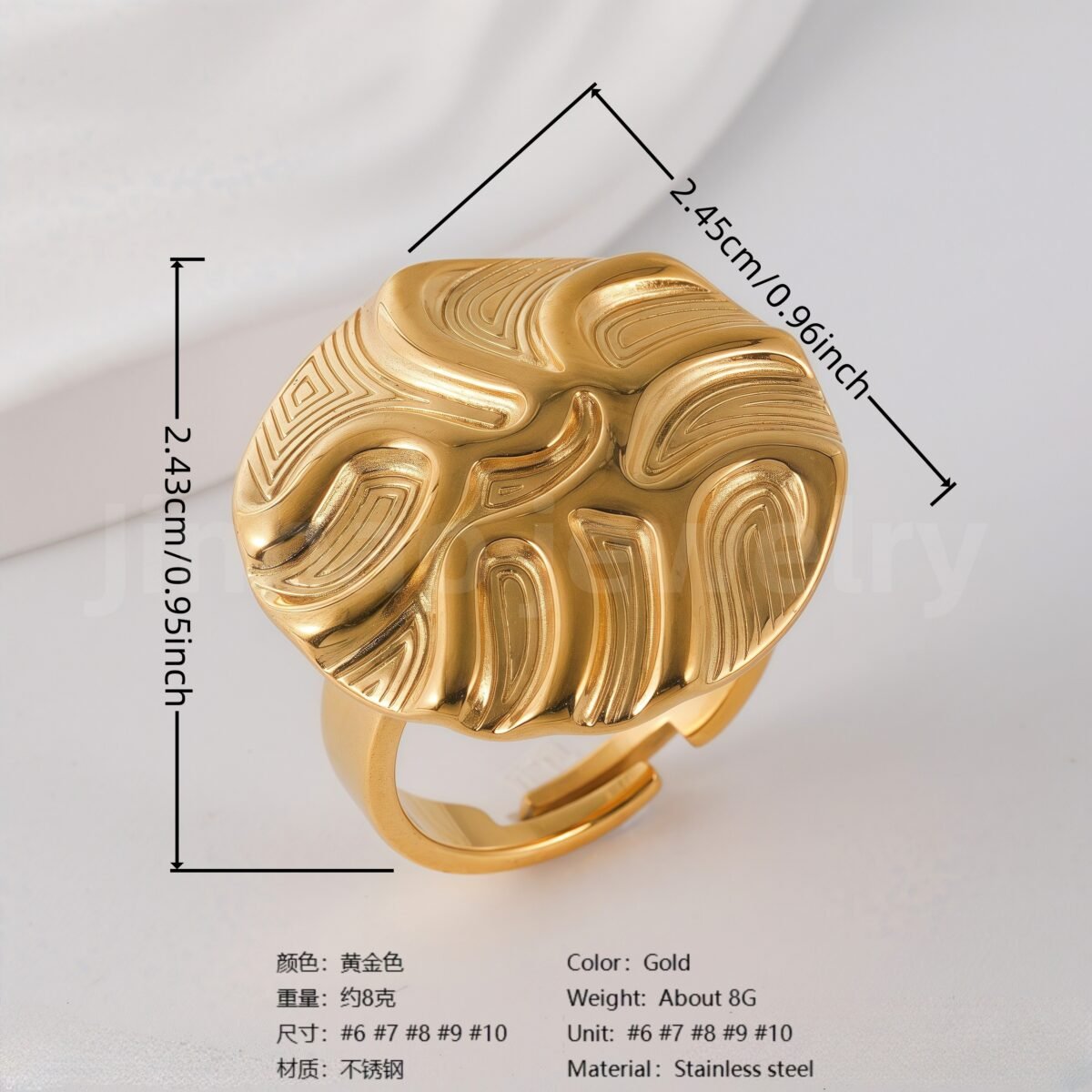 Unique Creative Stainless Steel Elegant & Minimalist Women's Ring - Image 4